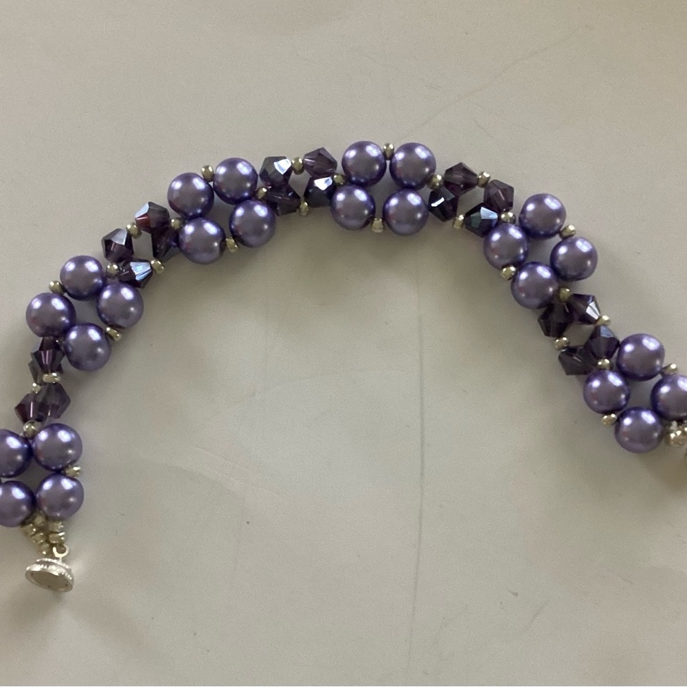 Elegant Purple Beaded Bracelet